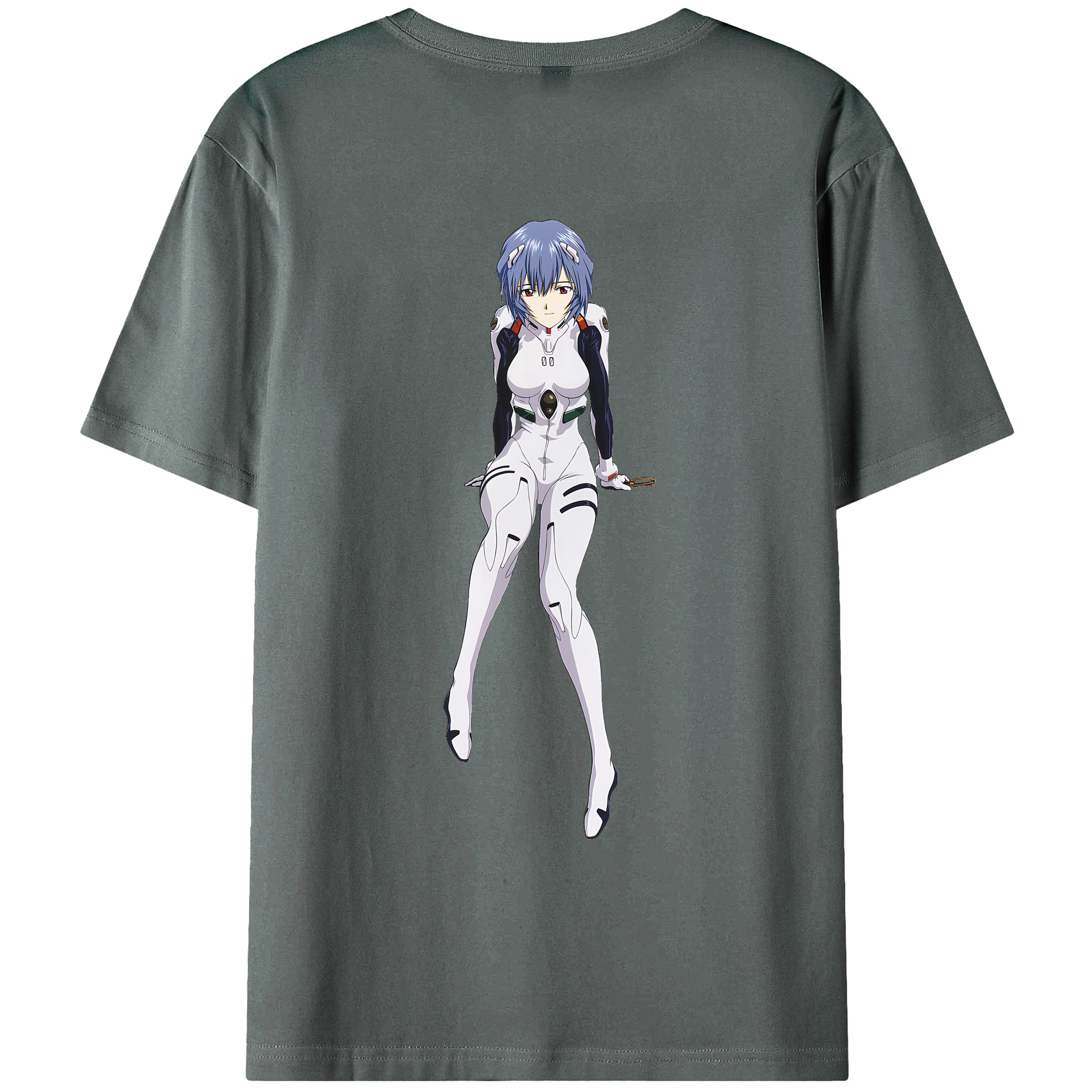 （画像用） EVA 新世紀エヴァンゲリオン 綿100％ メンズ半袖Tシャツ（バックプリント） 通気性